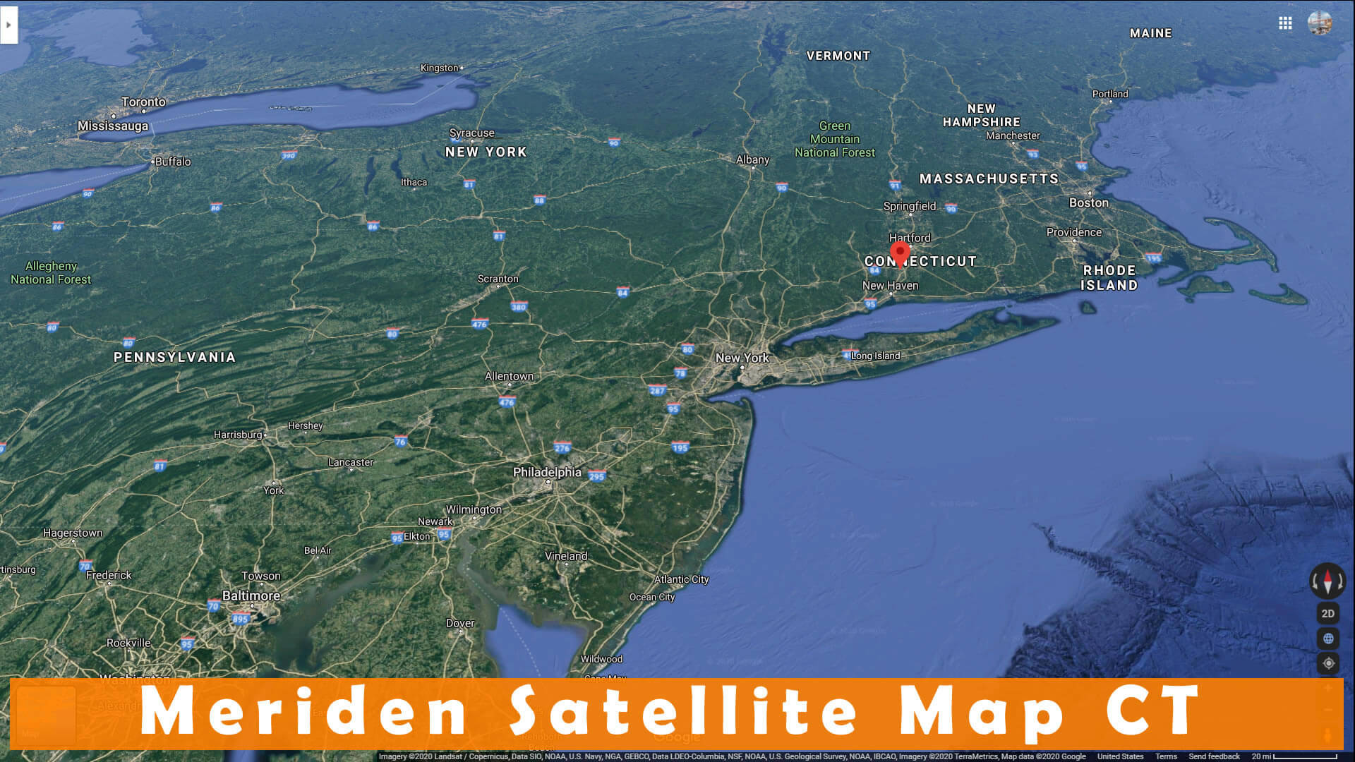 Meriden Satellite Carte CT